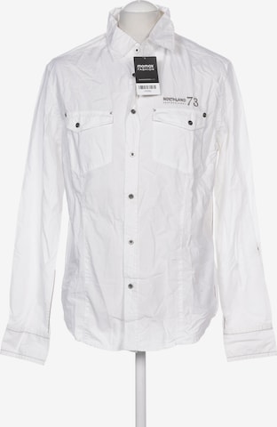 Northland Button Up Shirt in M-L in White: front