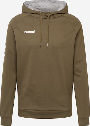 Hummel Sportsweatshirt in Groen: voorkant