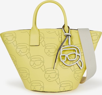 Cabas Karl Lagerfeld en jaune : devant