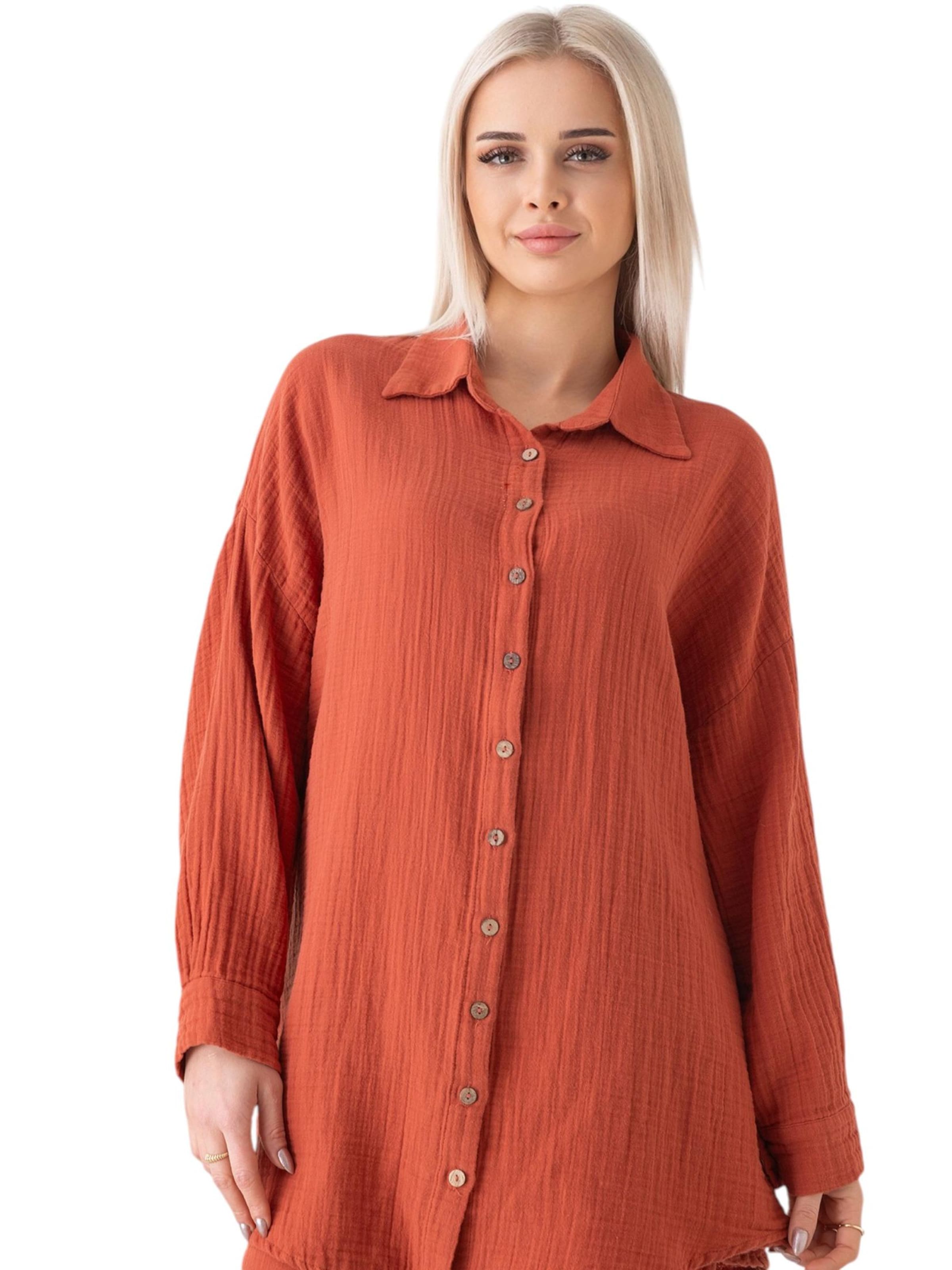 WENOR Oversized bluse 'LAYNA' i rød