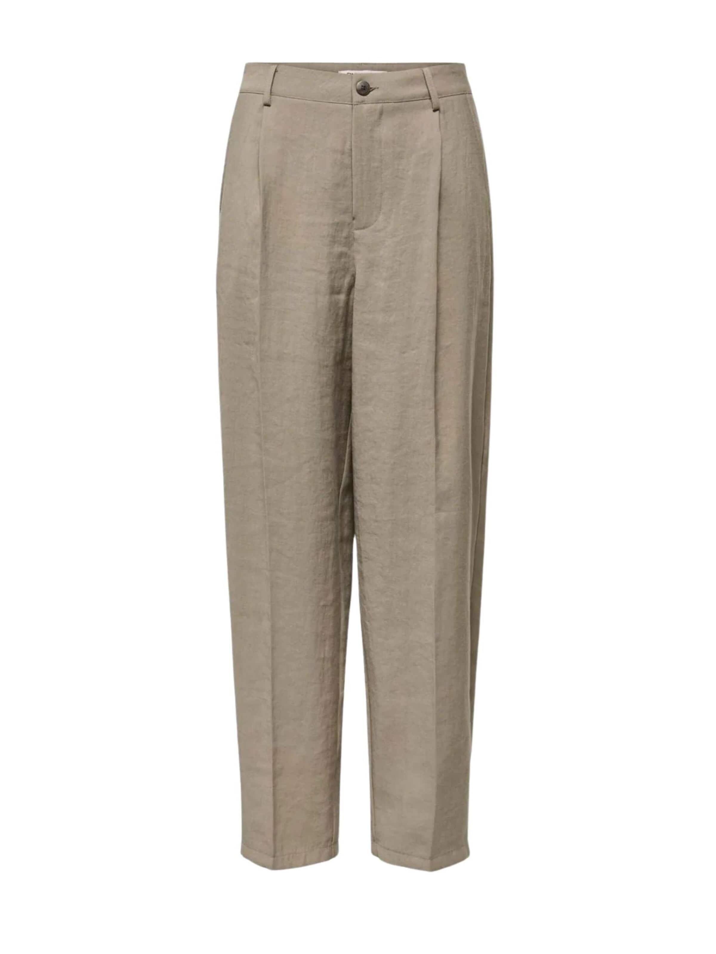 ONLY Byxa 'ONLRINIA LIFE HW BARRIEL PANTALONE' i 38/32 i mörkbeige, Produktvy