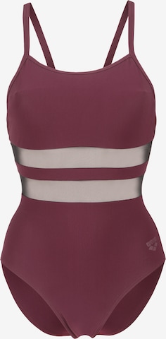 ARENA Bralette Swimsuit 'Mesh Equals' in Red: front