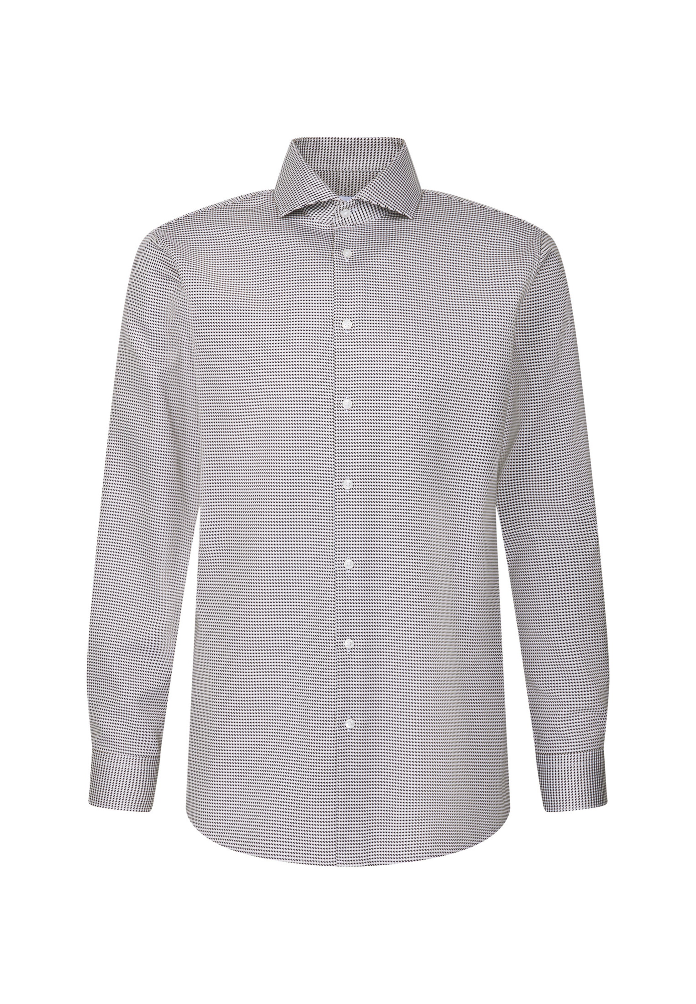 SEIDENSTICKER Zakelijk overhemd in de kleur Beige / Lichtbruin / Zwart, Productweergave