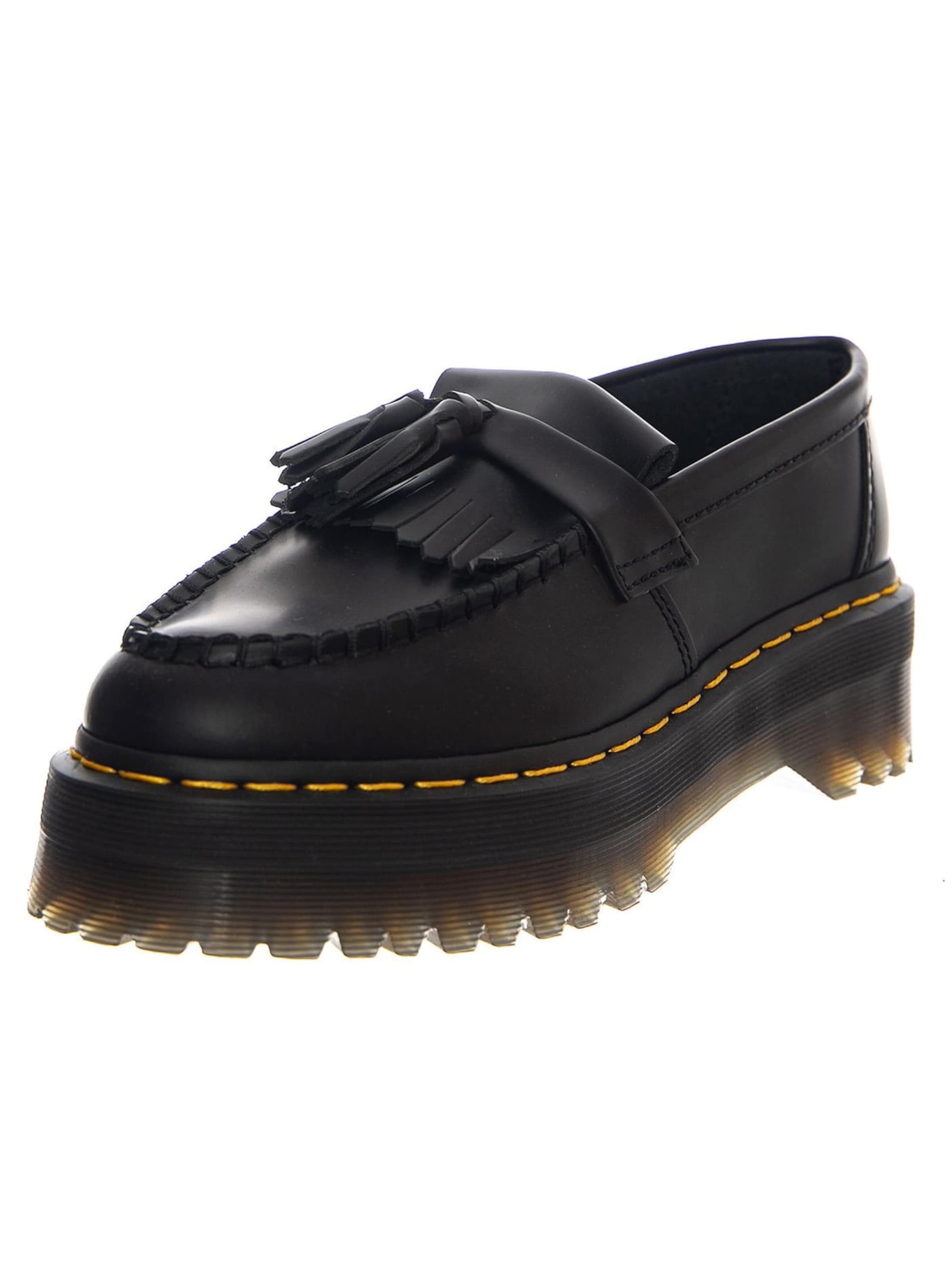 Dr. Martens Mocassins 'Adrian Quad Platform Loafers' in Zwart: voorkant