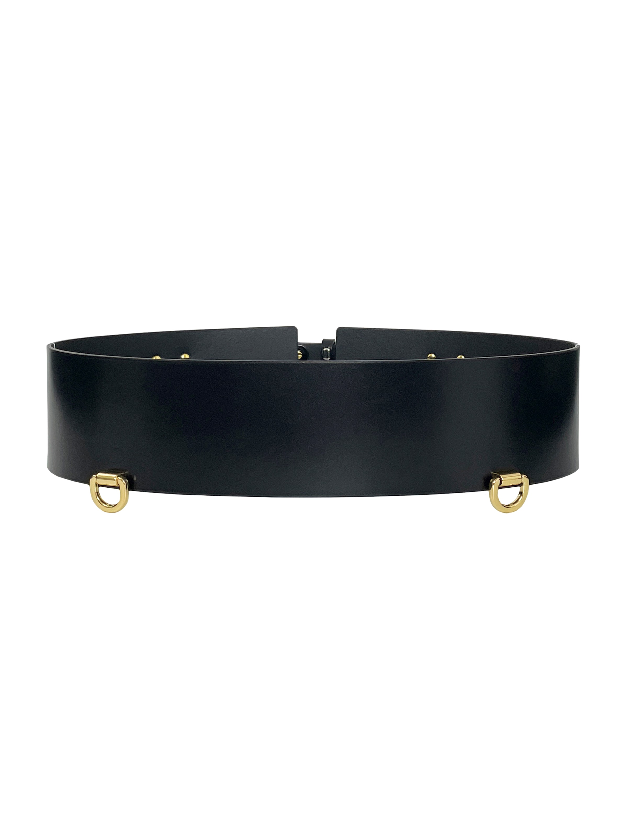 Haute Cuir Riem in Zwart: voorkant