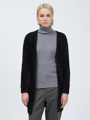 juoda Influencer Kardiganas: priekis