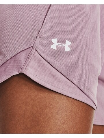 UNDER ARMOUR Regular Workout Pants 'Play Up' in Pink
