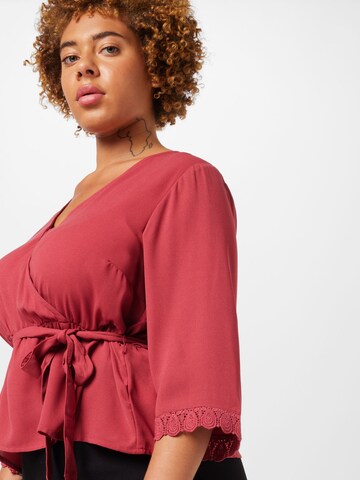 ABOUT YOU Curvy - Blusa 'Anna' em vermelho