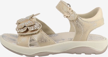 LURCHI - Sandalias 'Farfalla' en oro: frente
