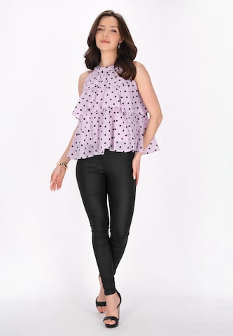 faina - Blusa 'Fashion Look' em roxo