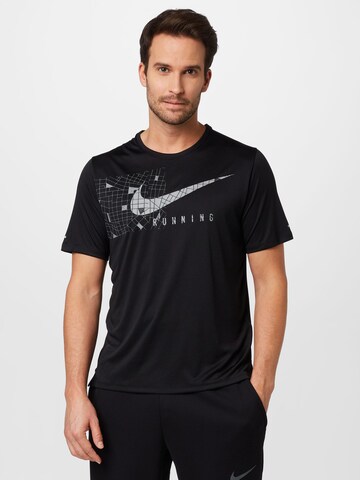 NIKE - Camiseta funcional 'Miller' en negro: frente