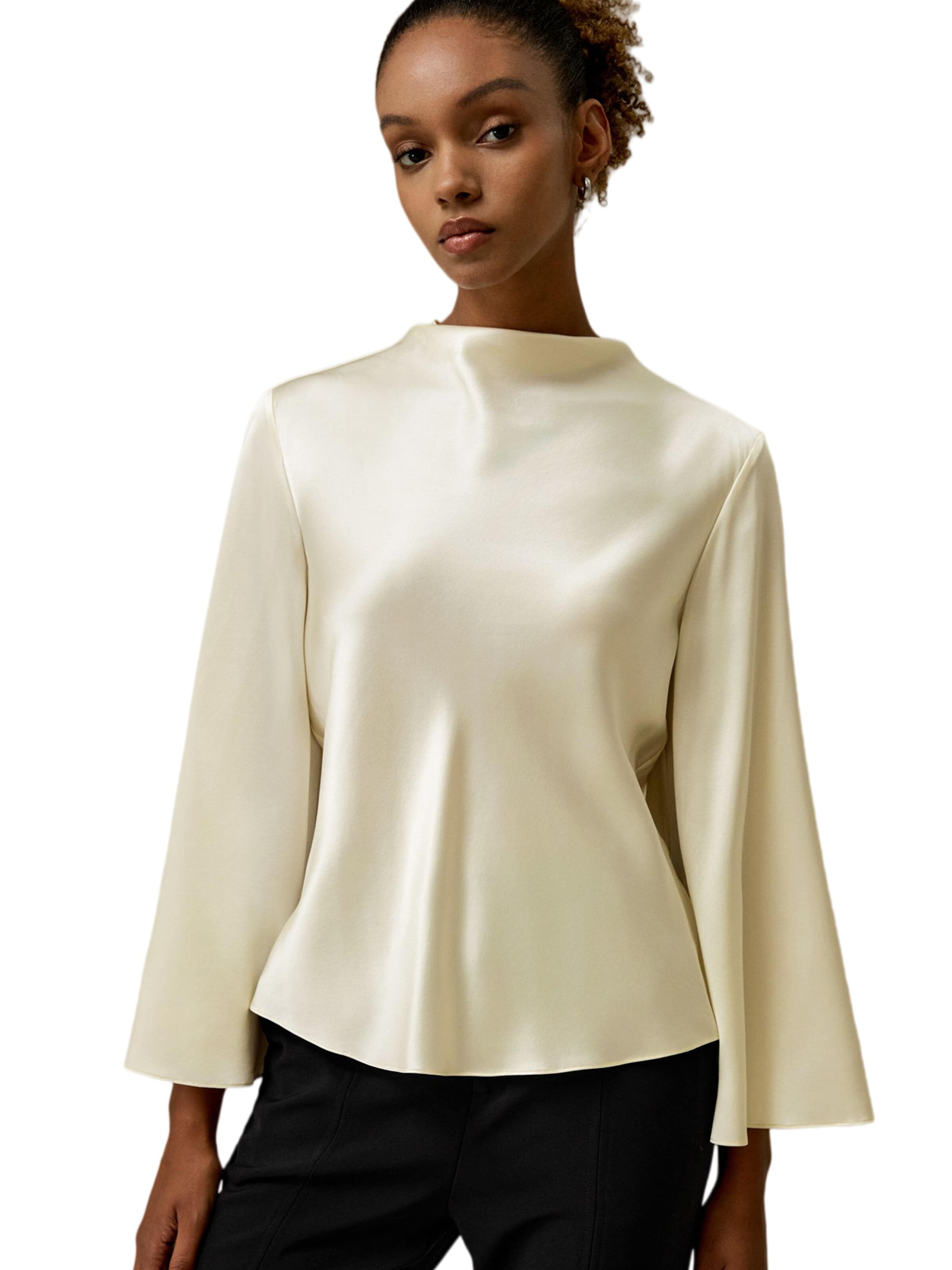 Lilysilk - Blusa en blanco: frente