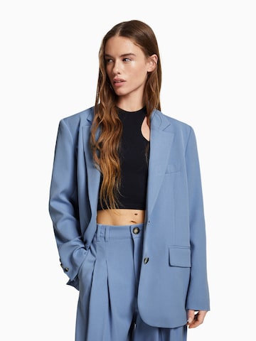 Bershka Blazer | modra barva: sprednja stran