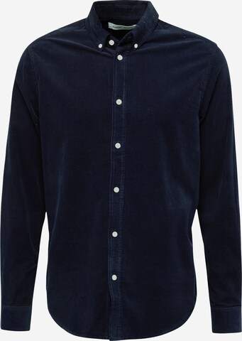 Samsøe Samsøe Regular fit Button Up Shirt 'Liam' in Blue: front