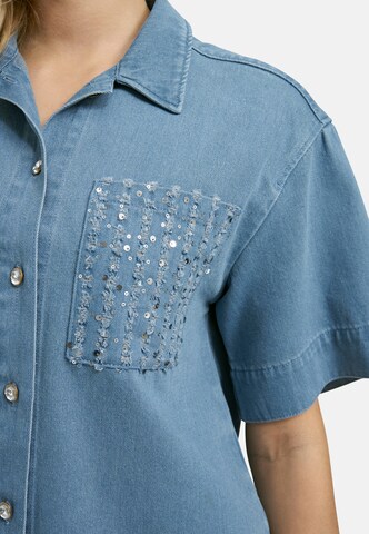 Milano Italy Blouse in Blue