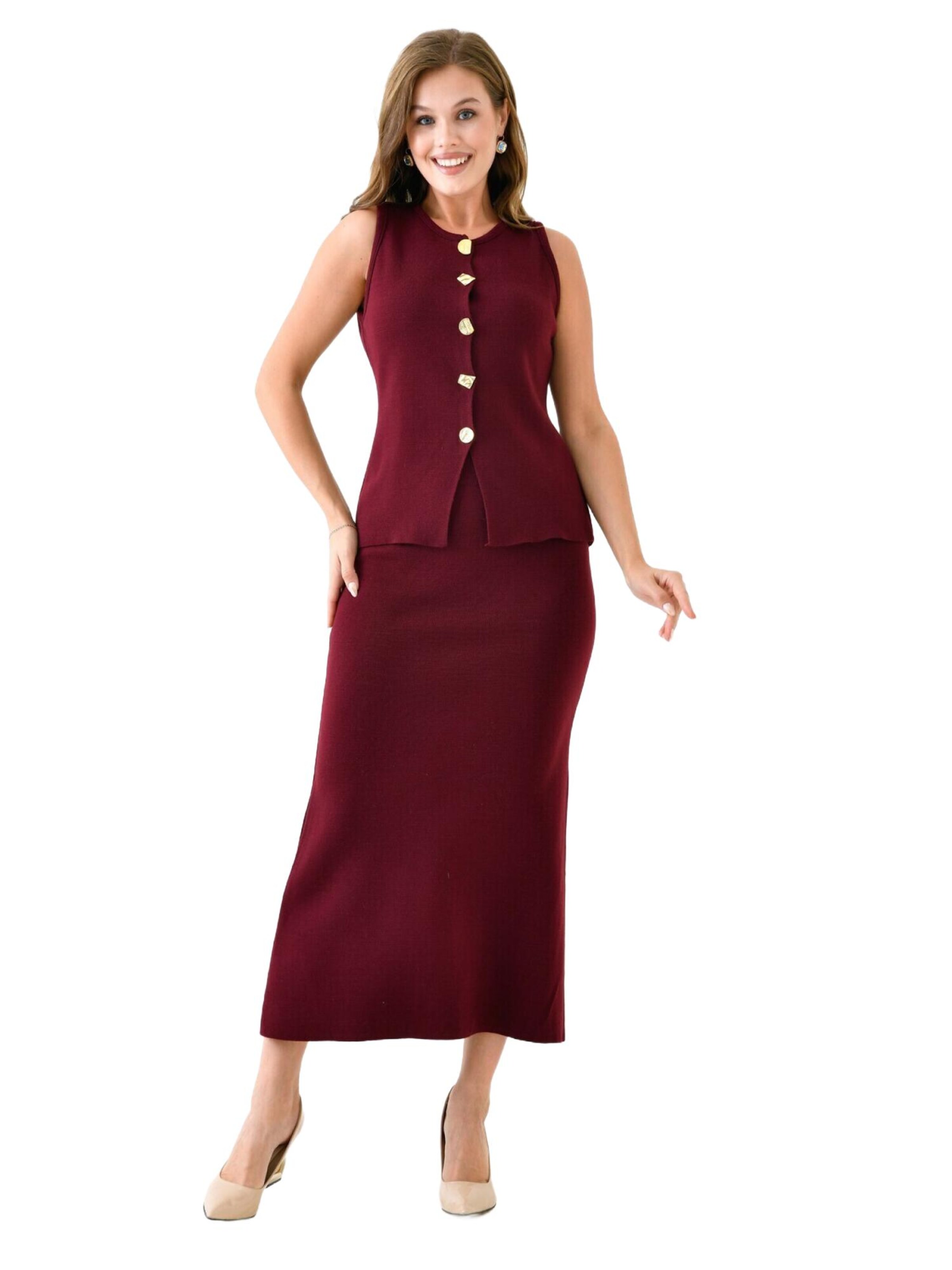 WOMAN VISION Kostüm in Rot: Vorderseite