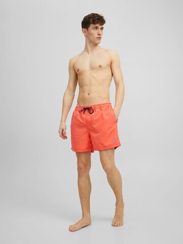 JACK & JONES Kratke kopalne hlače 'Crete' | oranžna barva