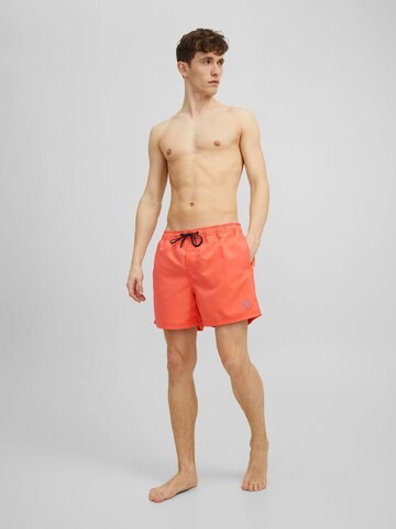 JACK & JONES - Calções de banho 'Crete' em laranja