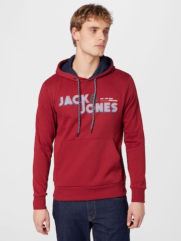 Sweat-shirt 'Friday' JACK & JONES en rouge : devant