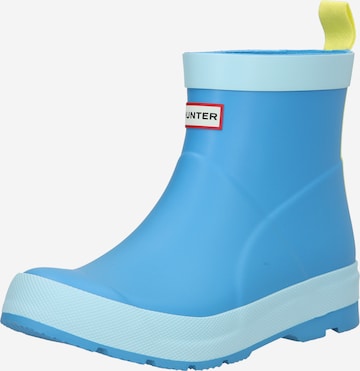 HUNTER Rubber Boots in Blue: front