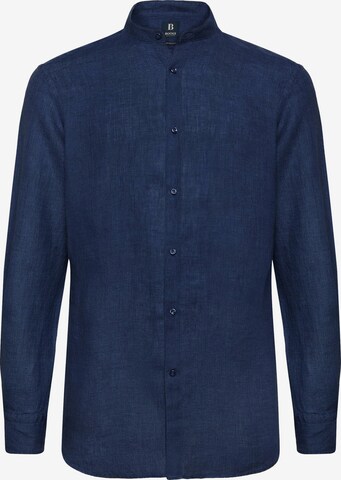 Boggi Milano Regular fit Overhemd in Blauw: voorkant