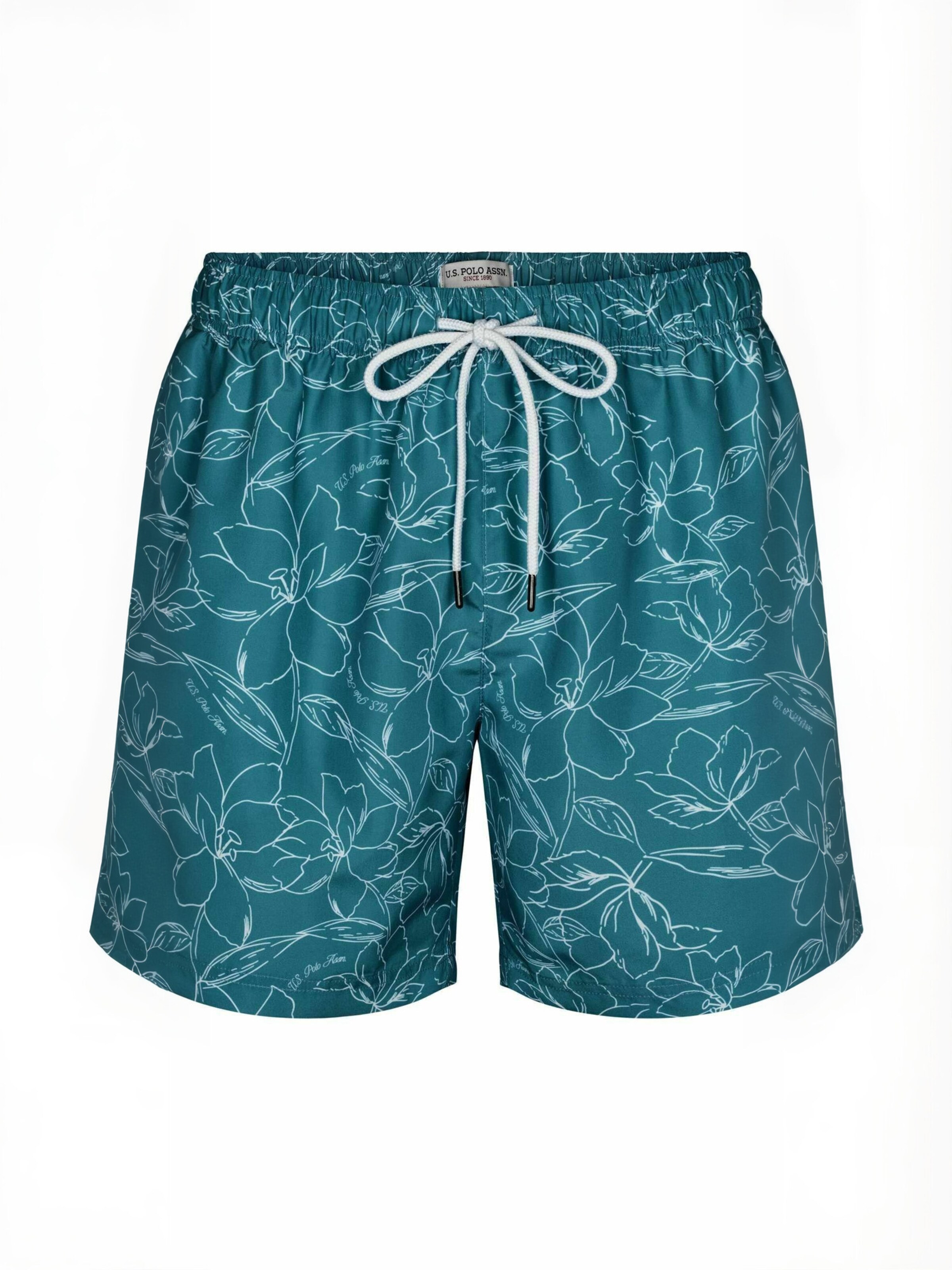 Șorturi de baie ' UMCaine ' de la U.S. POLO ASSN. pe verde: față