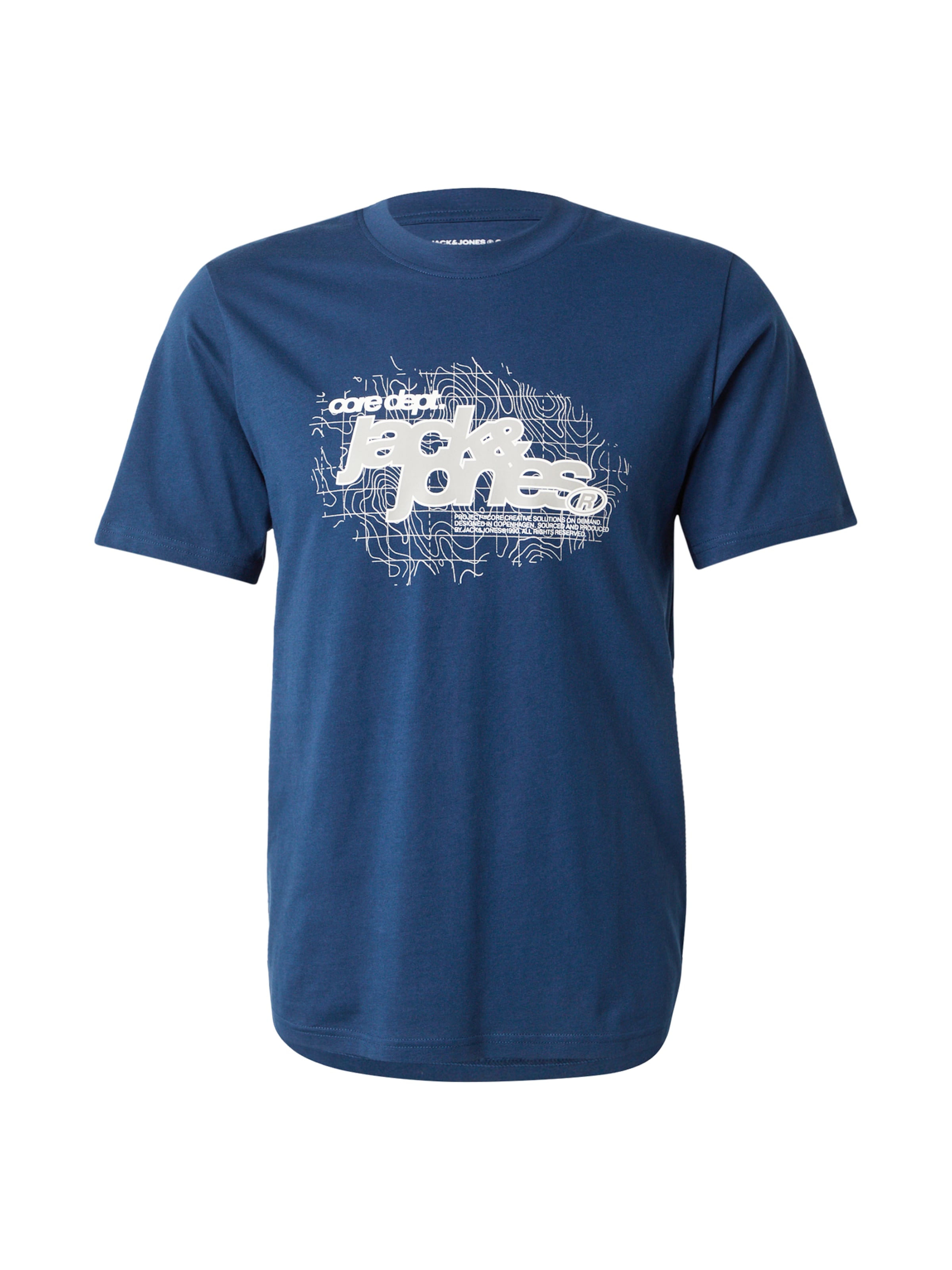 T-Shirt 'JCOGRID' JACK & JONES en gris : devant