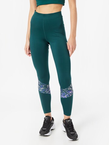 Reebok Skinny Workout Pants 'Modern Safari' in Green: front