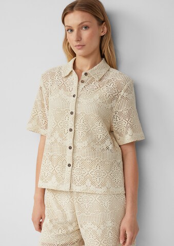 s.Oliver Blouse in Beige: voorkant