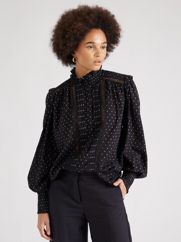 River Island Blouse 'VICTORIANA' in Zwart: voorkant