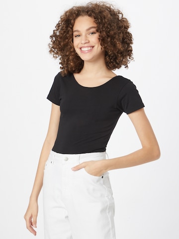 Urban Classics Shirt body in Zwart: voorkant