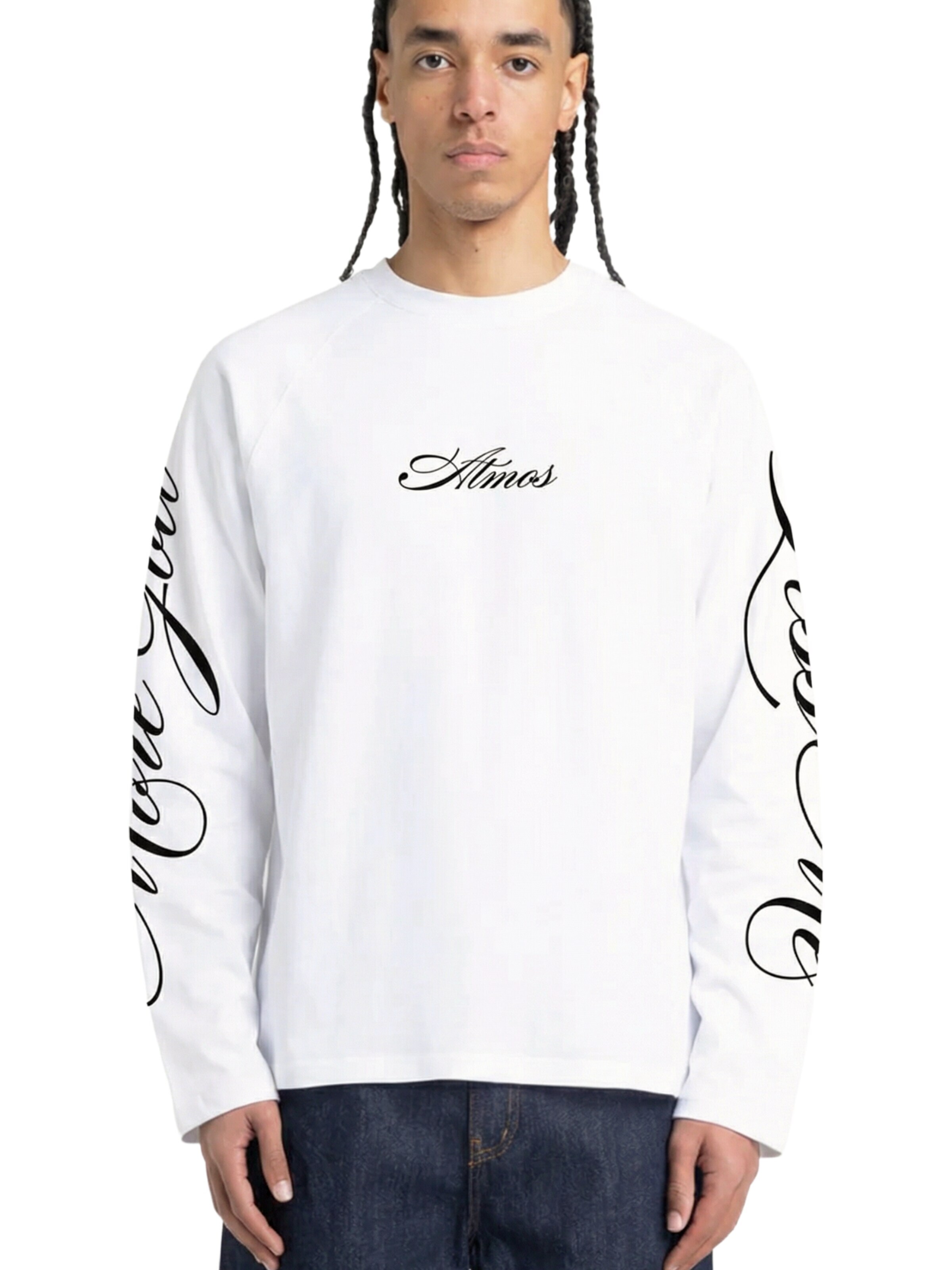 ATMOS Shirt 'Longsleeve 'More God Less Me''‌‌‌ in Weiß