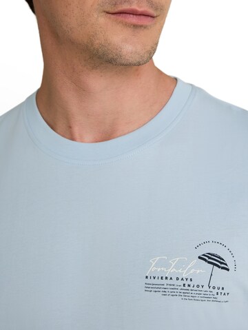 TOM TAILOR T-Shirt mit Print in Blau