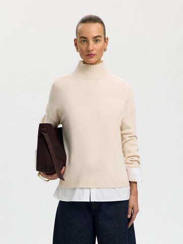 SELECTED Pullover 'SLFCILLE' in Weiß: Vorderseite