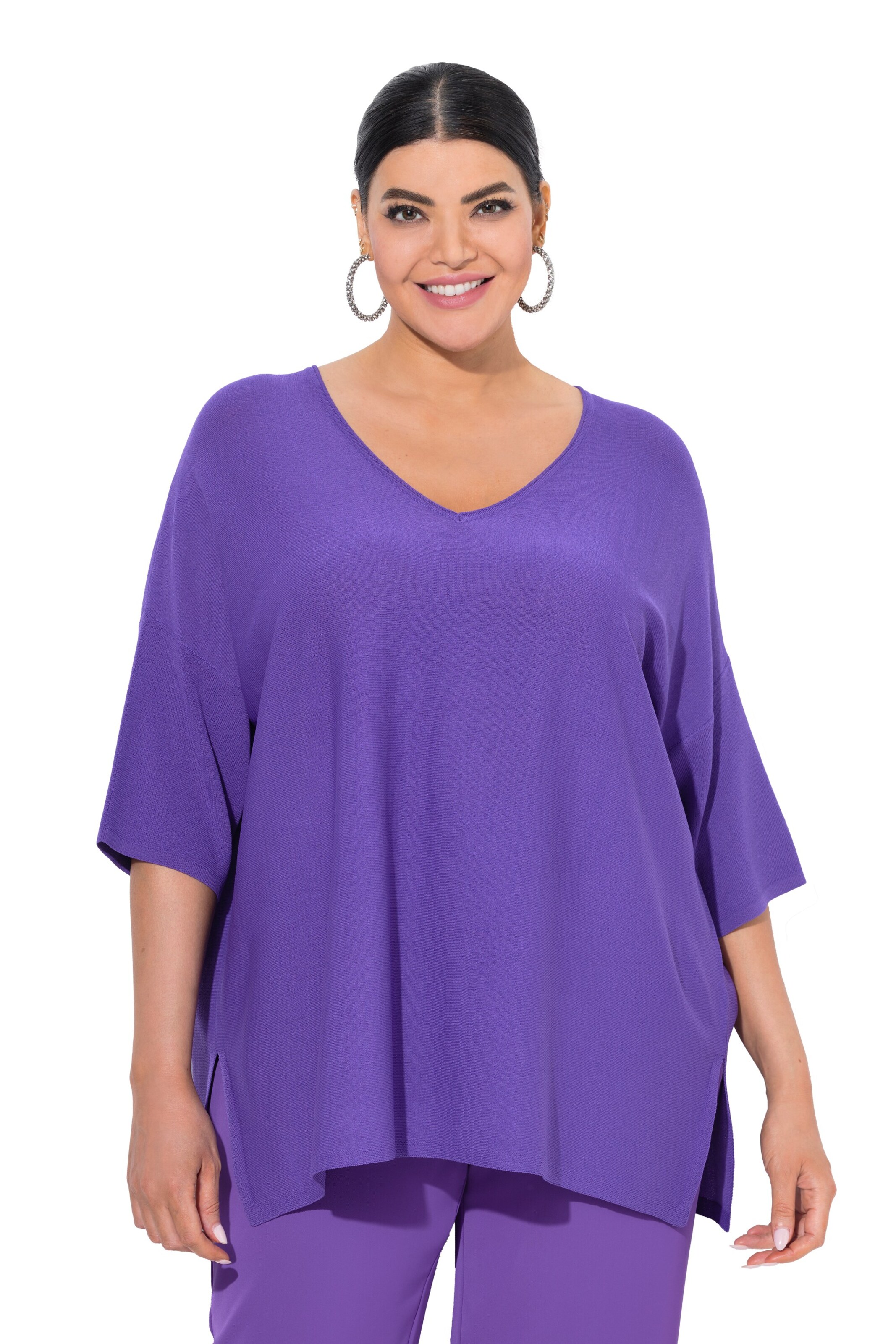 Ulla Popken Pullover in Lila: Vorderseite