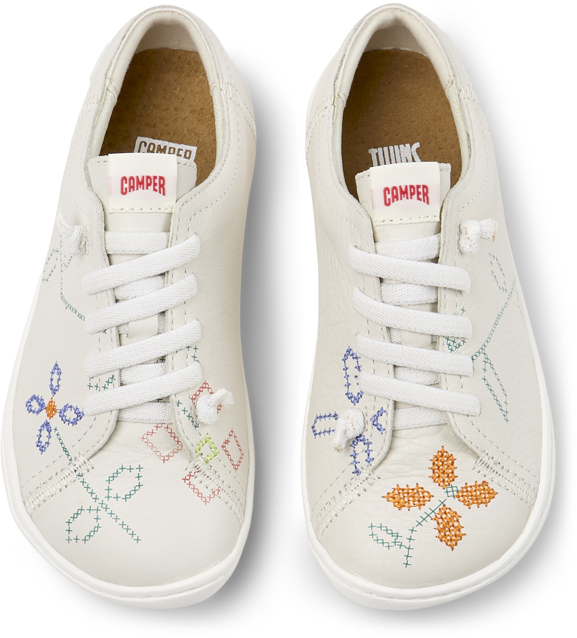 Baskets 'Peu Cami Twins' CAMPER en blanc