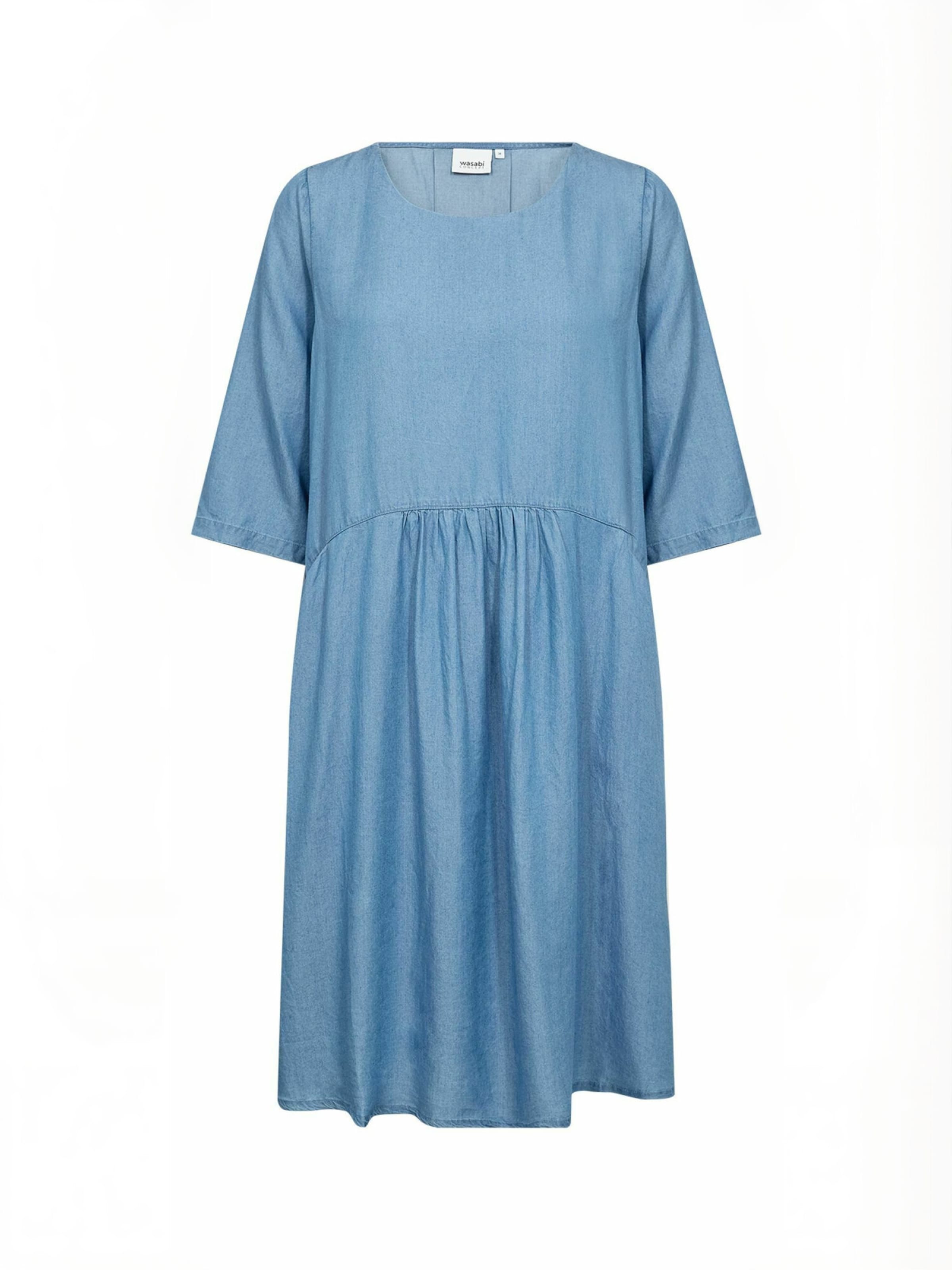Wasabi Concept - Vestido ' WA-FLORA ' em azul: frente
