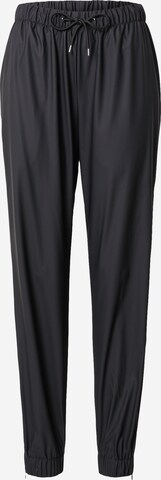 RAINS Tapered Pants in Black: front