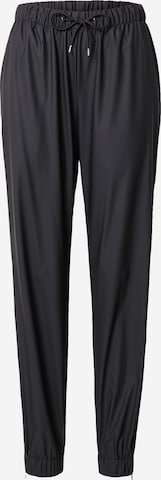 RAINS Tapered Pants in Black: front