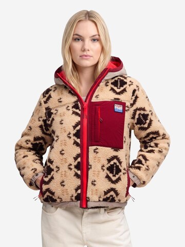 Superdry Winterjacke 'Sherpa Jaquard Fleece Hybrid 263MSDW5012231A'‌‌‌‌‌‌ in Beige: Vorderseite