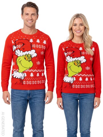 The Grinch Sweater 'Weihnachtspullover' in Red: front