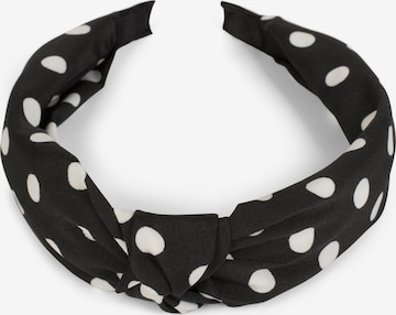 styleBREAKER Haarschmuck 'Haarreif gepunktet mit Knoten Rockabilly' in Schwarz: Vorderseite
