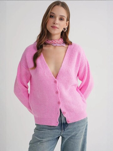 MixRay Gebreid vest in Roze