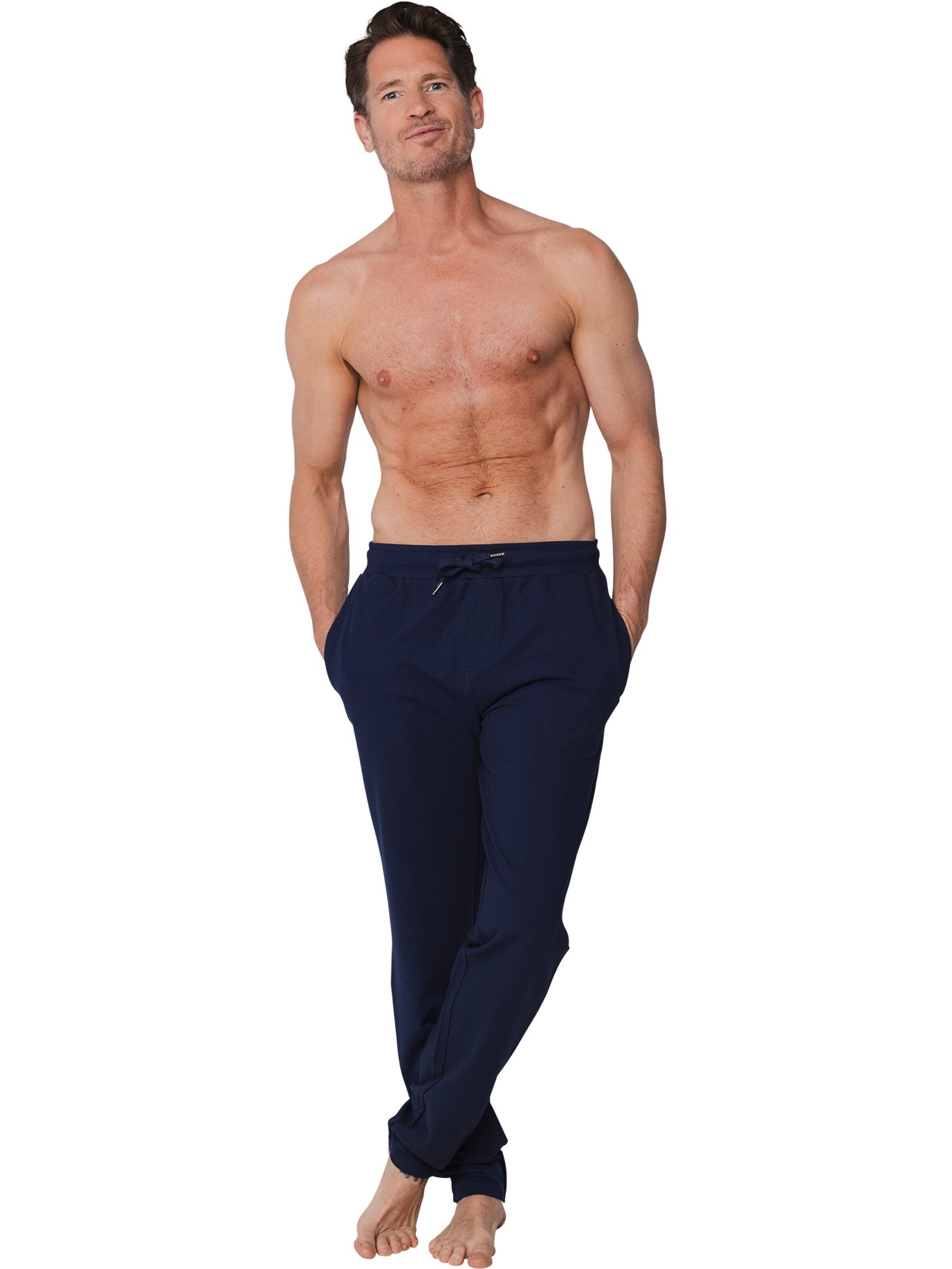 Pastunette Pyjamabroek 'Pants straight' in Blauw: voorkant