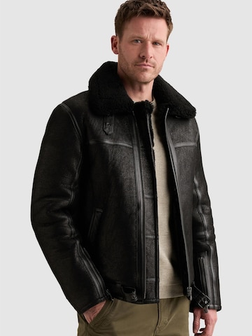 PME Legend - Chaqueta de entretiempo 'PME Legend Nightflight leather jacket' en negro: frente