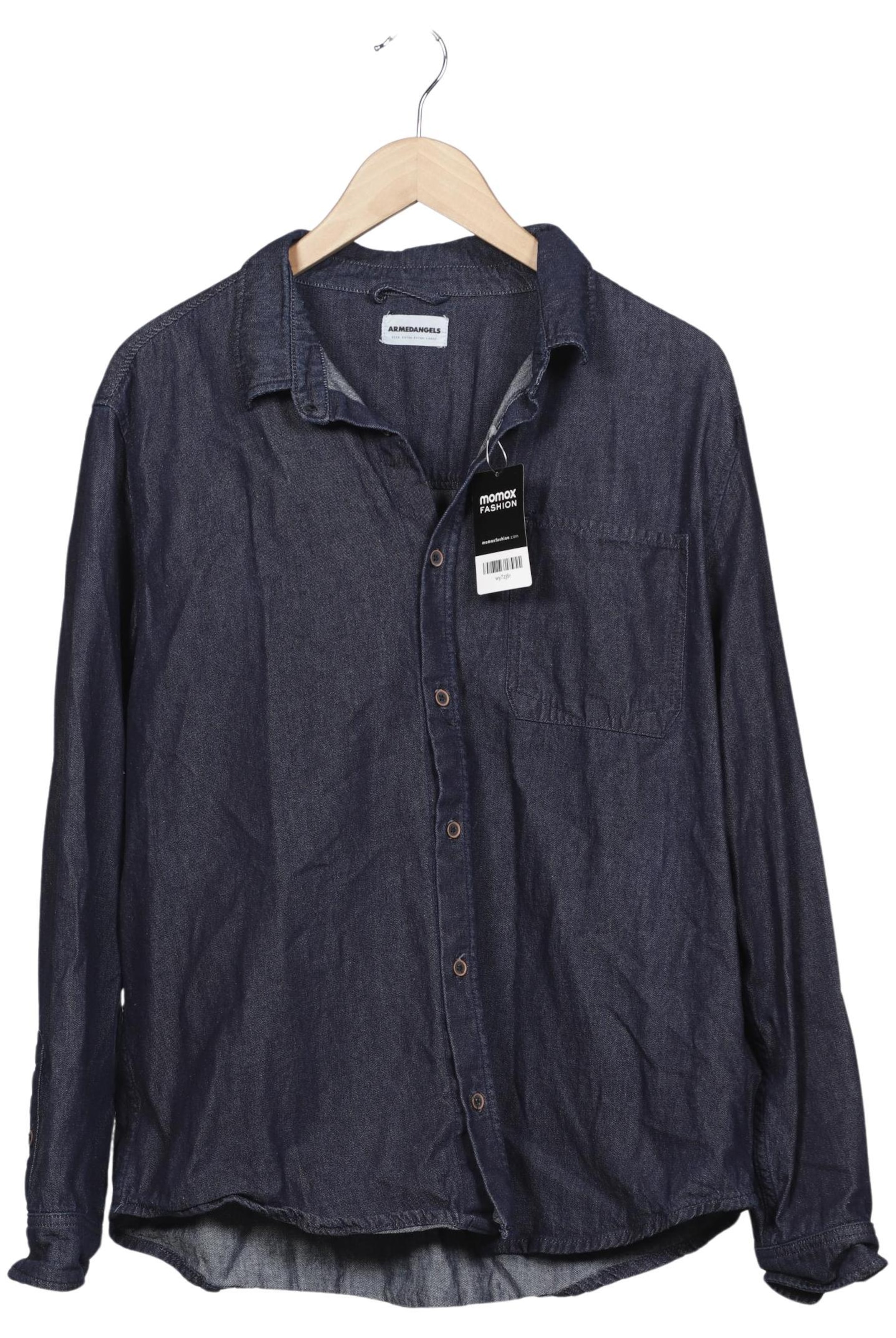 ARMEDANGELS Button Up Shirt in XXL in Blue: front