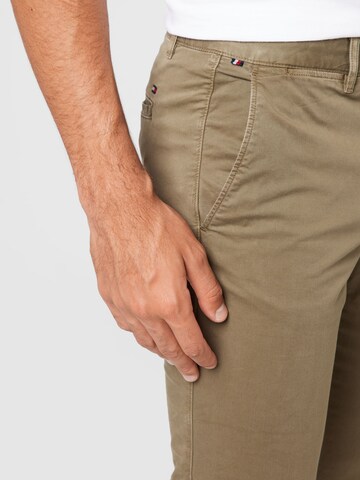 TOMMY HILFIGER Slimfit Chino kalhoty – zelená