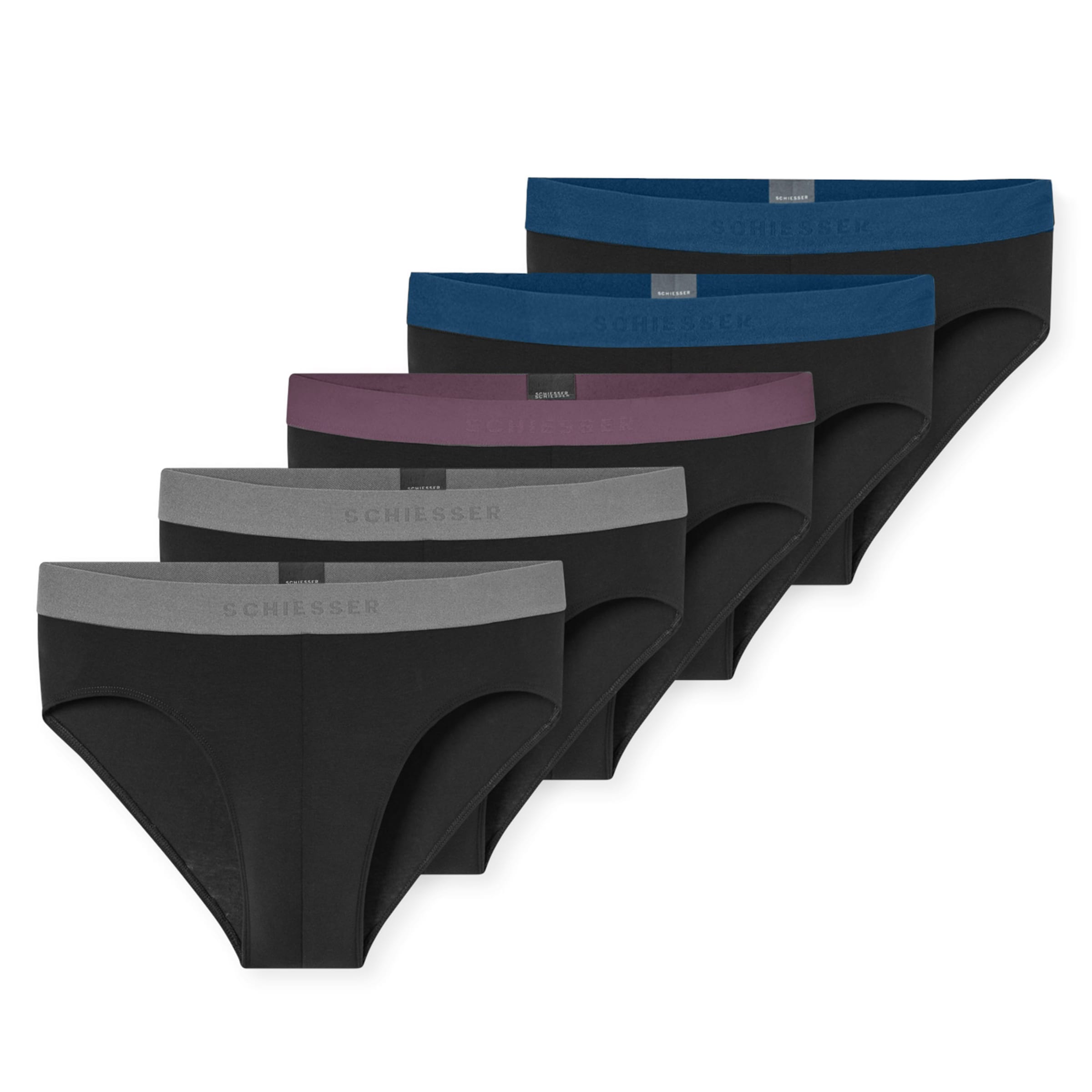 SCHIESSER Slipy – černá: přední strana