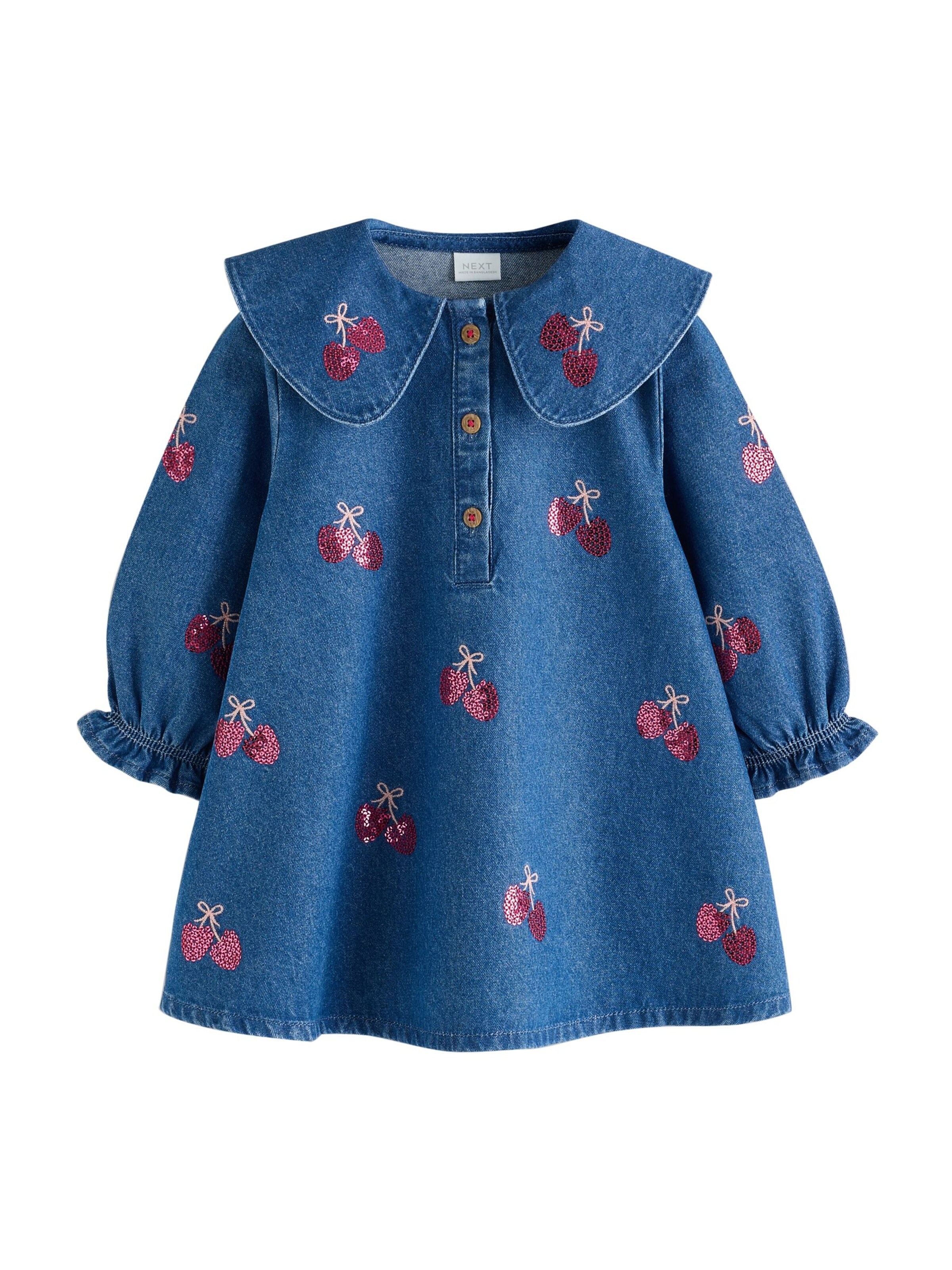 Next - Vestido 'Cherry' em azul: frente