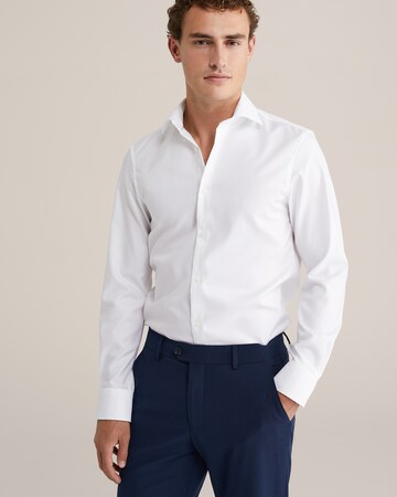 WE Fashion Слим Рубашка в Белый: спереди